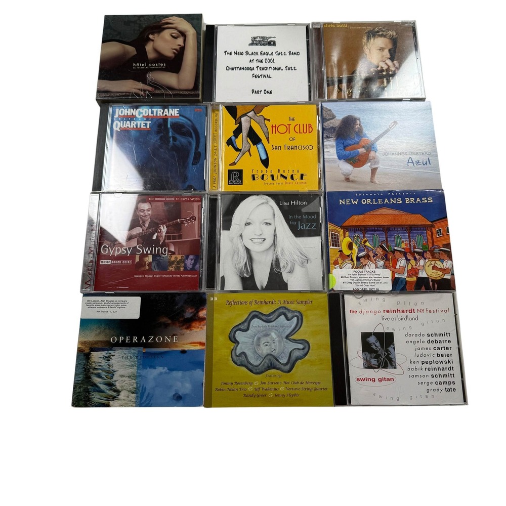 Jazz CD Lot 12pc John Coltrane Chris Botti Gypsy Swing New Orleans Brass Promo